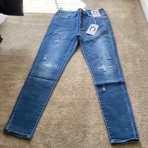 High Rise Ankle Skinny Jeans